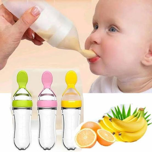 All-in-One Baby Spoon Feeder – Soft Silicone Bottle