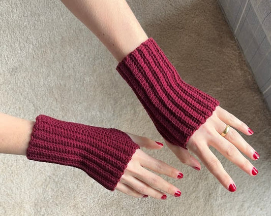 Handmade Crochet Gloves & Wrist Warmers – Cozy Fingerless Winter Accessories