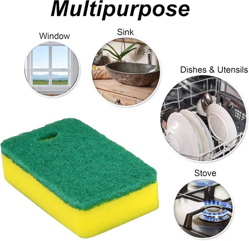 Multi-Purpose Fiber Sponge – Strong Cleaning Scrubber for Kitchen & Home Use